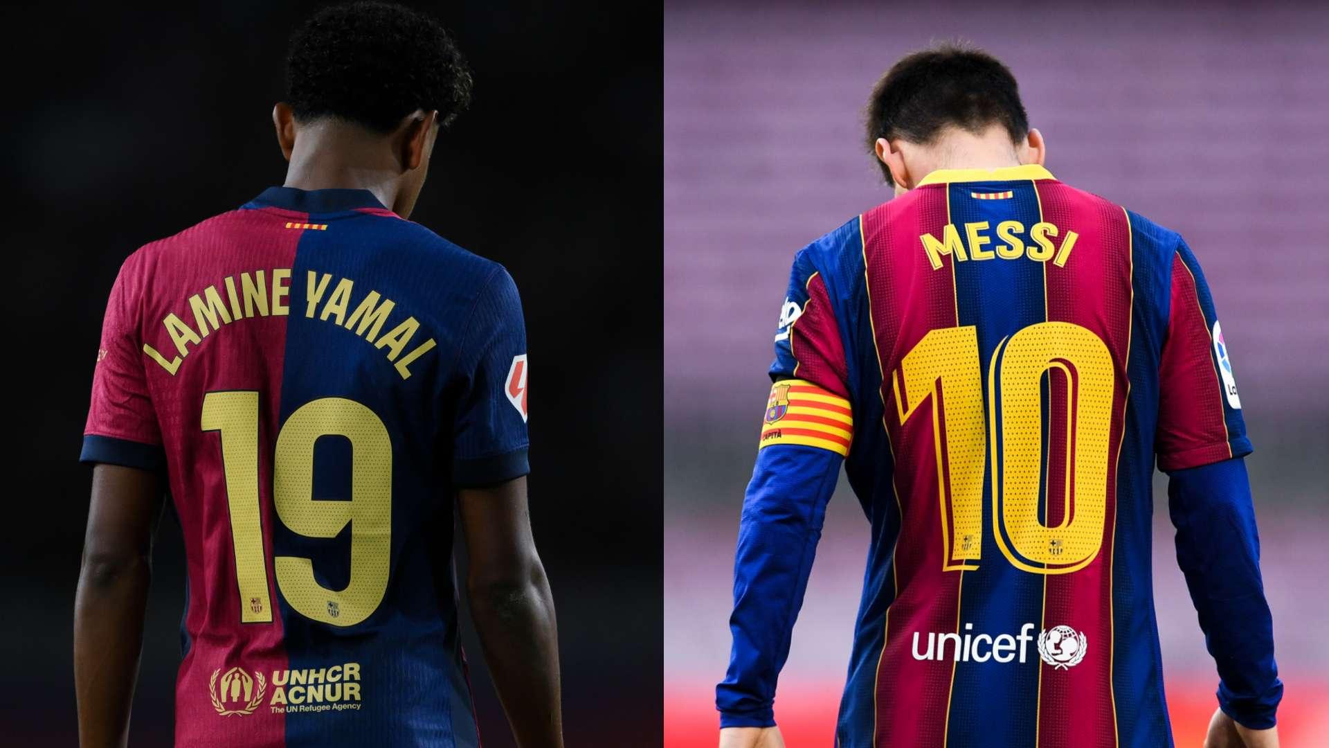 Lamine Yamal và số áo của Lionel Messi tại Barcelona