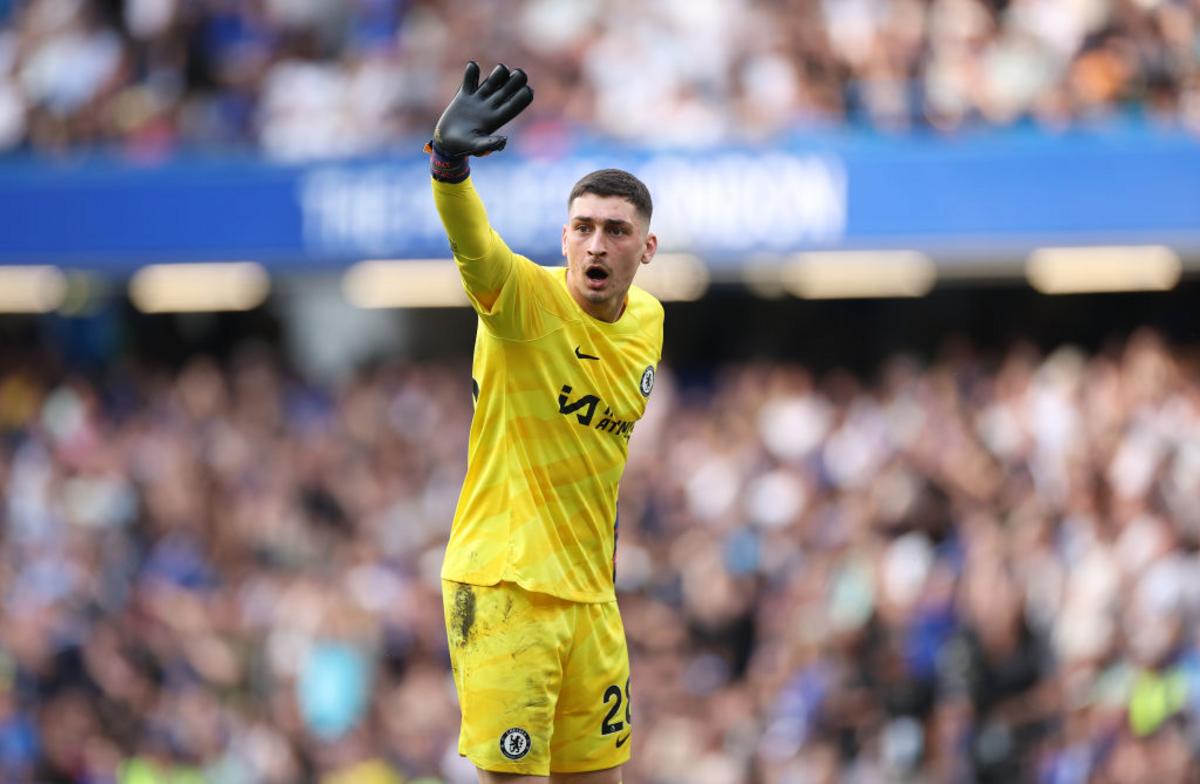 Djordje Petrovic của Chelsea phản ứng trong trận đấu Ngoại hạng Anh giữa Chelsea và AFC Bournemouth tại Stamford Bridge ngày 19/5/2024 tại London, Anh