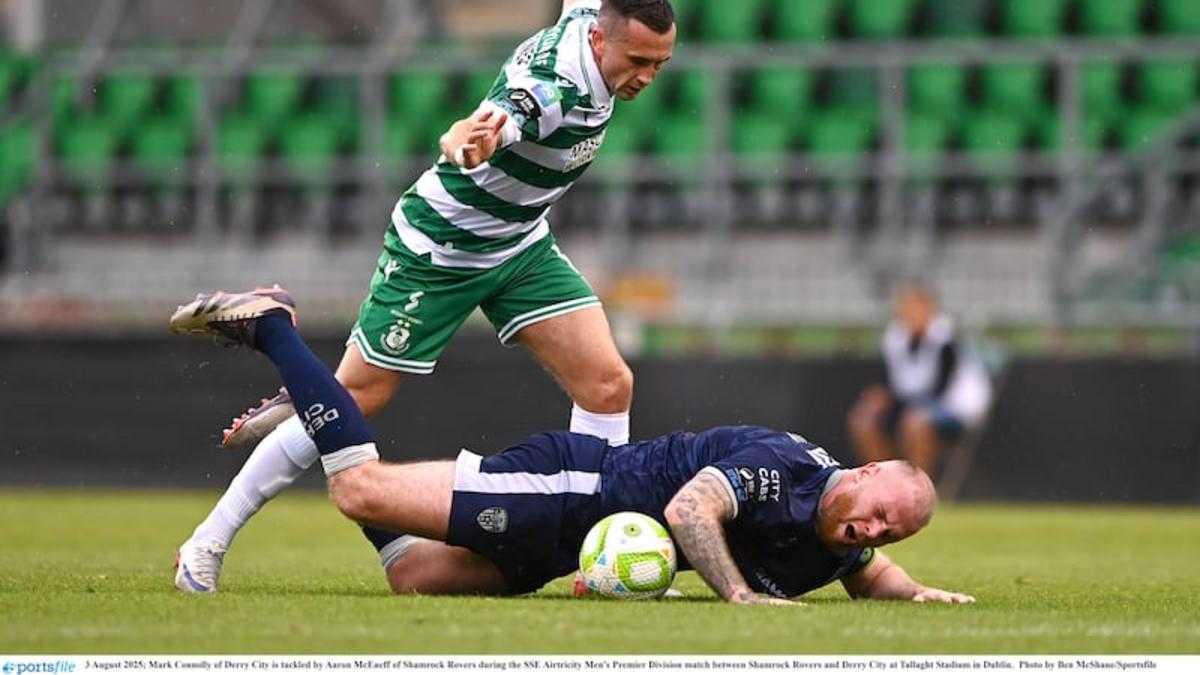Hy vọng vô địch của Derry City gần như kết thúc sau thất bại trước Shamrock Rovers