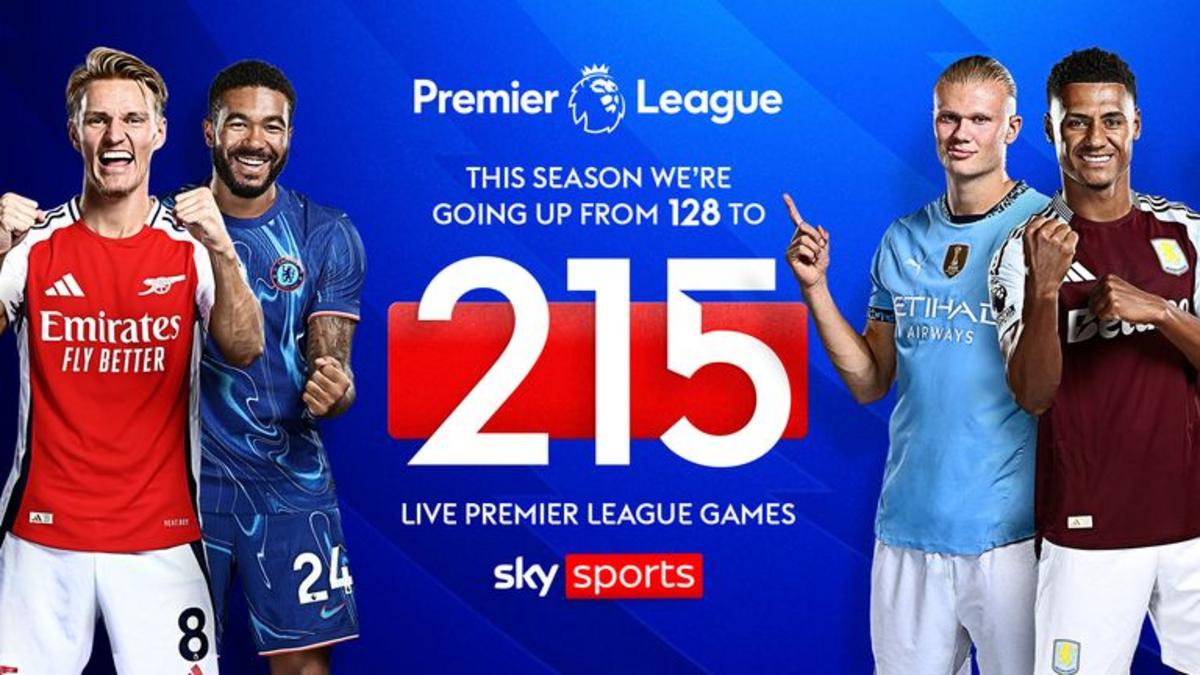 Sky Sports sẽ phát sóng 215 trận Ngoại hạng Anh trực tiếp trong mùa này